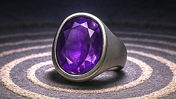 Amethyst Katela Sterling Silver Ring | Lab Certified | Adjustable Ring