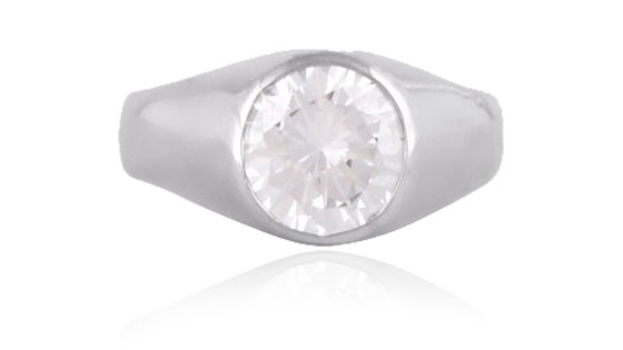 Zircon Sterling Silver Ring | Lab certified | Adjustable Ring 