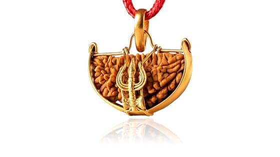 Ek Mukhi One Faced Trishul Rudraksha - Lab Certified (Without Mala)