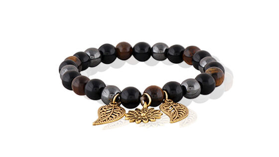 Multi-Protection Bracelet With Pendant Stretchable Natural Stones